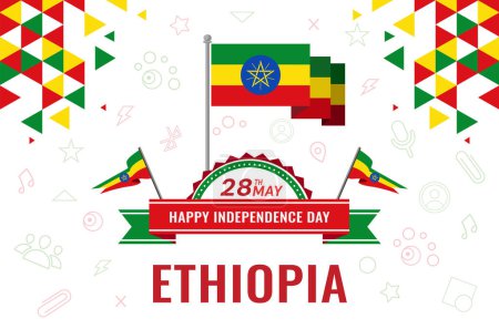 National day of Ethiopia vector illustration. Independence day of Ethiopia. Suitable for greeting card, poster and banner.