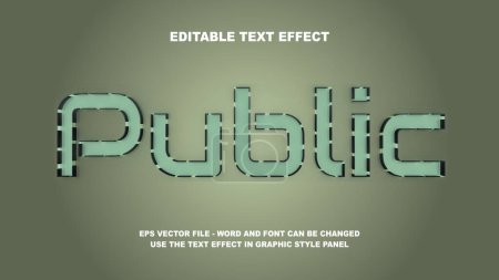 Editable Text Effect Public 3D Vector Template