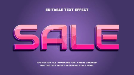 Editierbare Texteffekte 3D-Vektorvorlage verkaufen