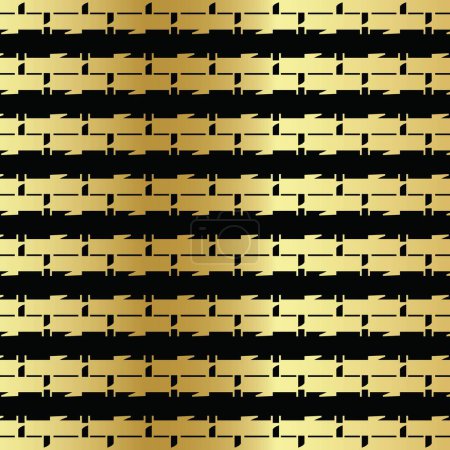 Modèle géométrique Golden Seamless. Contexte abstrait. Illustration vectorielle.