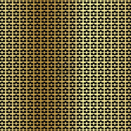 Goldenes nahtloses geometrisches Muster. Abstrakter Hintergrund. Vektorillustration.
