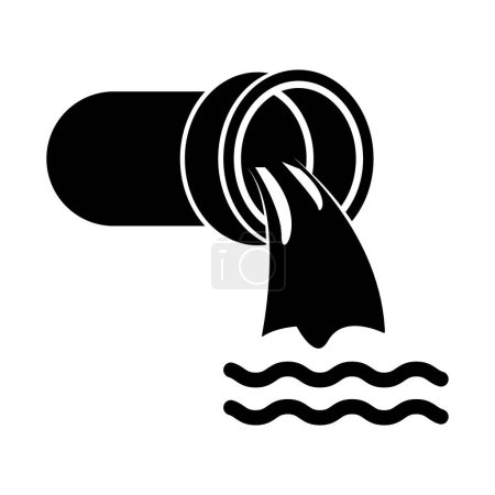 Wastewater icon. sewage waste pipe vector symbol. plant disposal water drainage sign.