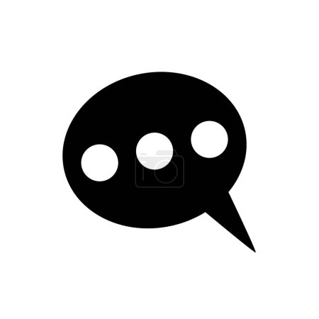 Ilustración de Charla y discurso icono de la burbuja sobre fondo blanco. icono de conversación chat logo plantilla Vector - Imagen libre de derechos