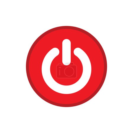 Foto de Apagar encendido o apagado icono del logotipo Vector, icono de energía. Símbolo de poder. Ilustración vectorial plana. Juego de botones - Imagen libre de derechos