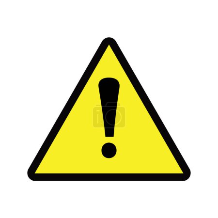 Illustration for Caution warning signs Sticker. Exclamation marks, Danger warning icon - Royalty Free Image