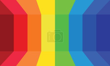 Foto de Abstracto arco iris gradiente multicolor de escena fondo perspectiva habitación. Verano multicolores patrón telones de fondo - Imagen libre de derechos