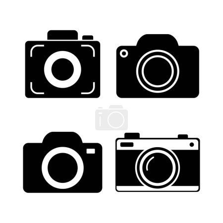 Camera vector icons set, Photo camera in flat style vector icon, icon pocket digital camera, Camera Photography Icon Logo Template Illustration UI Design. Vector EPS 10.