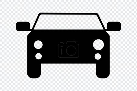 Téléchargez les illustrations : Icône de voiture, vecteur d'icône de voiture, véhicule ou icône de vecteur plat de vue de face automobile pour des applications et des sites Web - en licence libre de droit