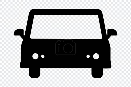 Téléchargez les illustrations : Icône de voiture, vecteur d'icône de voiture, véhicule ou icône de vecteur plat de vue de face automobile pour des applications et des sites Web - en licence libre de droit