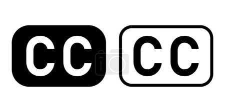 closed captioning Icon, for apps and websites Flat style design isolated on white background. Vector illustration