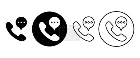 Illustration for Contact us icon set. Web icon , mobile, phone, call, telephone, mail, envelope, message, ask, question mark, ringing, website, icon, sign - communication contact icon - Royalty Free Image
