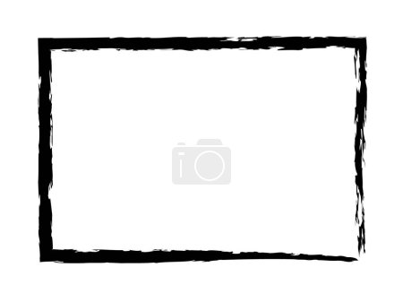 Illustration for Grunge frames border style. Abstract rectangles with space for text. Monochrome elements. - Royalty Free Image