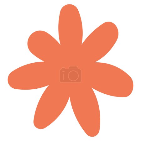 Brown Abstract Flower Shape vector illustration
