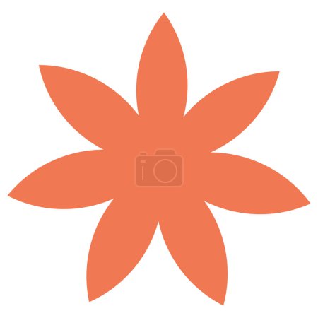 Illustration for Brown Abstract Flower Shape vector illustration - Royalty Free Image
