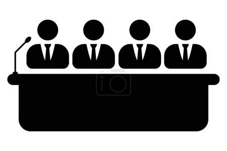 Illustration for Business meeting icon. Board Meeting, Board Of Directors, Carbon Icons. A professional, pixel-aligned icon. Corporate Boardroom Meeting Icon - Royalty Free Image