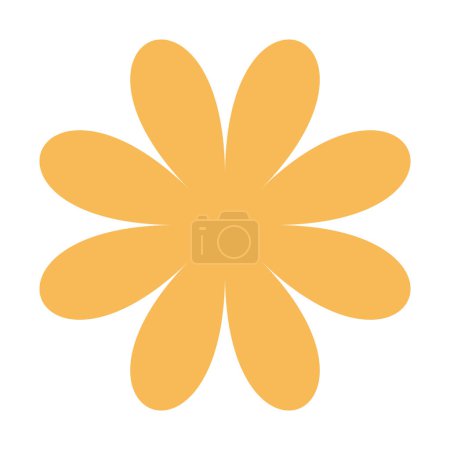 Foto de Icono de forma de flor amarilla, formas de garabato orgánico - Imagen libre de derechos