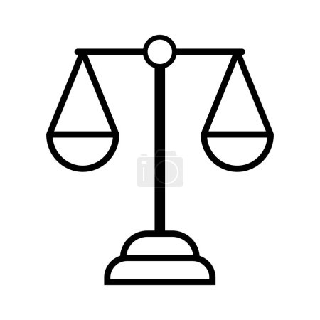 Illustration for Ethics icon, Core ethical value of any business company symbol. Morality and integrity with trust in principle vector. Corporate justice scale in equilibrium sign. - Royalty Free Image