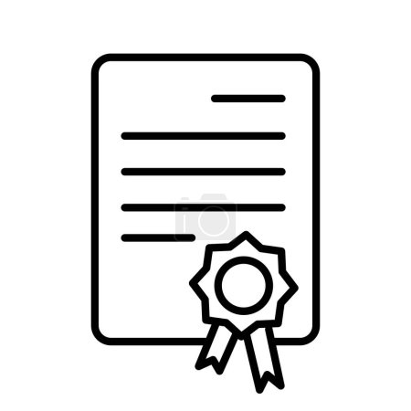 Foto de Línea de patente icono sobre fondo blanco, carta certificado vector icono, caldero símbolo signo. - Imagen libre de derechos