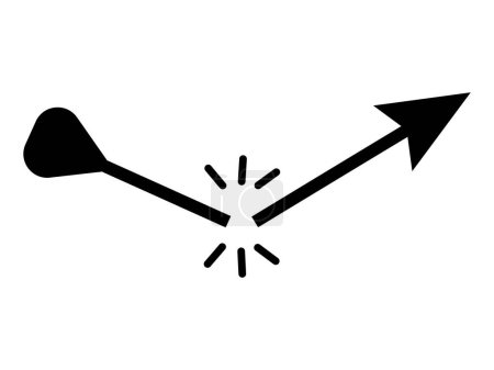 Foto de Broken Arrow vector icono. Se puede utilizar para Tiro con Arco. ilustración con estilo plano - Imagen libre de derechos