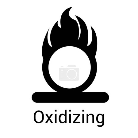 Oxidationsmittel-Symbol-Zeichen, Vektorillustration, Isolation auf weißem Hintergrund,