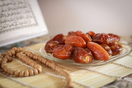 Photo for Delicious Kurma Tunisia, sweet dried dates palm fruits. Popular during Ramadan - Royalty Free Image