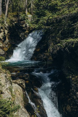 Waterfall in the Austrian Alps. High quality photo