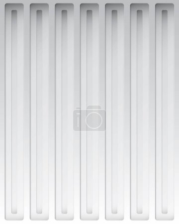 3D rectangle shape pattern paper cut style on metal background vector illustration.