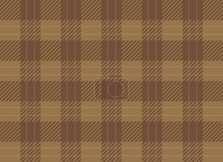 Illustration for Tartan checked plaids brown color. Fabric texture vintage style. - Royalty Free Image