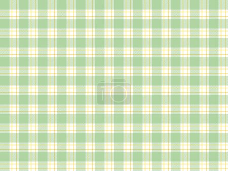 Illustration for Tartan checked plaids light green and orange colors. Fabric texture pastel colors. - Royalty Free Image