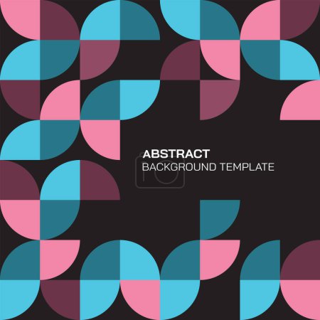 Abstract geometric punchy vector design have blank space on black background.