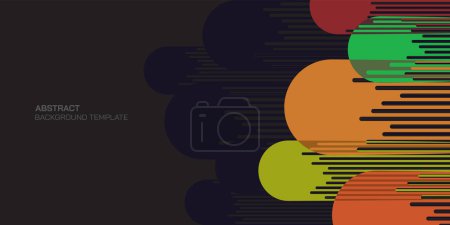 Illustration for Abstract illustration of vivid colors blending geometric punchy vector background with blank space. - Royalty Free Image