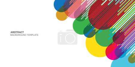 Illustration for Abstract illustration of meteor vivid colors blending geometric punchy vector on white background with blank space. - Royalty Free Image