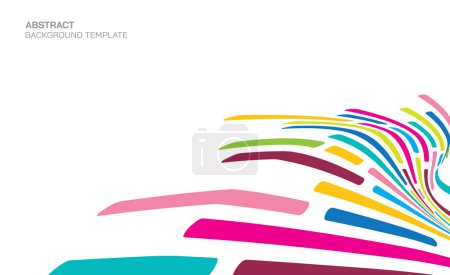 Abstract colorful geometric wave with blank space on white background. Party invitation card.