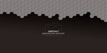 Abstract honeycombs, bee hive with blank space on black background vector illustration.