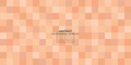 Abstract peach tone geometric mosaic pattern decorative ornament background vector illustration.