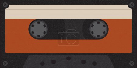 Cassette cinta vector ilustración diseño plano.