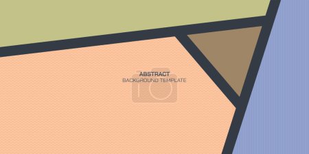 Illustration for Abstract pastel geometric shape with black line vector illustration. - Royalty Free Image