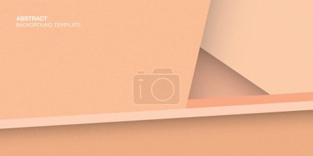 Abstract layer of peach tone geometric shape retro style vector illustration background have blank space.