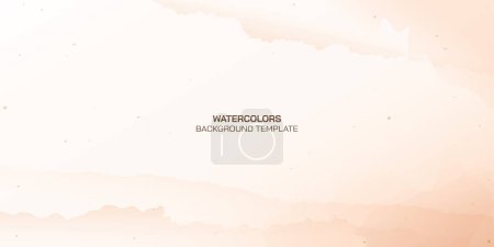 Abstract watercolor texture with stained peach tone background vector illustration. Blank used bond paper peach fuzz background.
