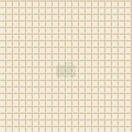 Illustration for Seamless sackcloth check pattern from seams on square background vector illustration. - Royalty Free Image