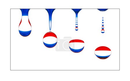 secuencia de goteo de una gota de agua, bandera de los Países Bajos 