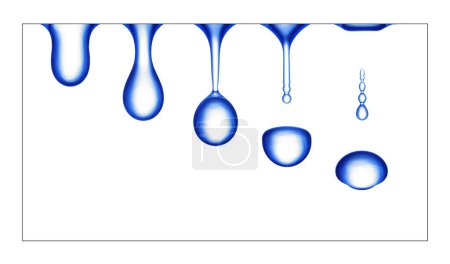 sequence of a drop of water dripping off