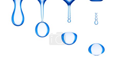 Foto de Secuencia de una gota de agua goteando, la bandera de Grecia reflejada en la gota - Imagen libre de derechos