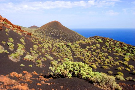 Die Ausläufer des Vulkans Teneguia an der Südspitze der Insel, La Palma, Kanarische Inseln, Spanien, Europa