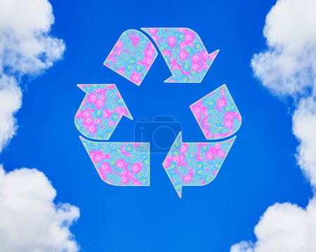 Photo for The universal recycling symbol, it is an internationally recognized symbol. - Royalty Free Image