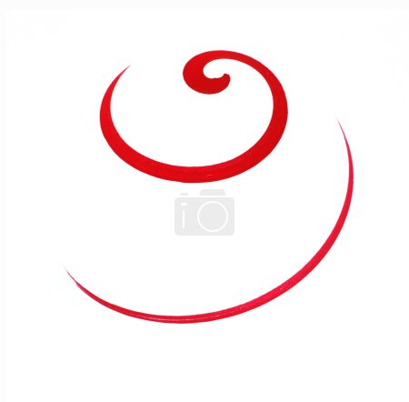 rote Spirale auf ein sich drehendes Ei gemalt