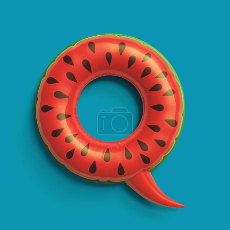 Chat icon rescue wheel 3d illustration