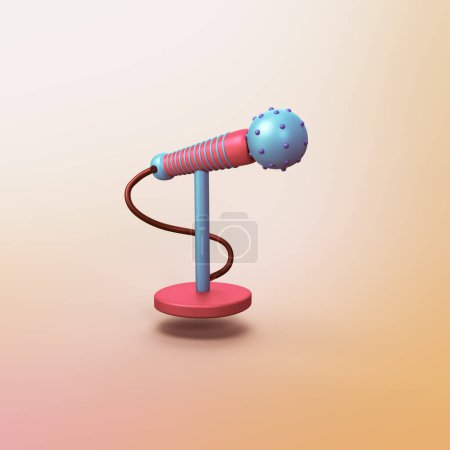Microphone - objet icône CGI 3d stylisé