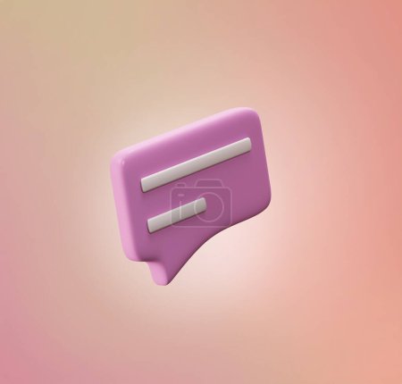 Stylized modern 3d icon object - chat bubble