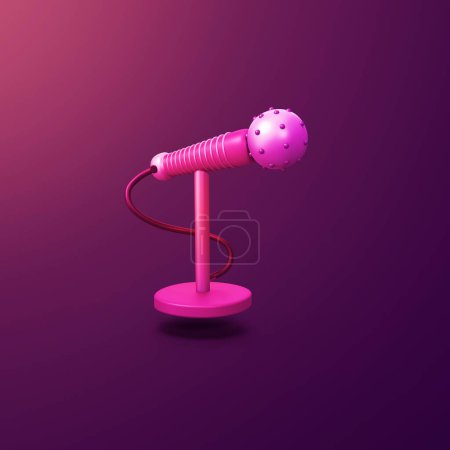 Microphone - objet icône CGI 3d stylisé